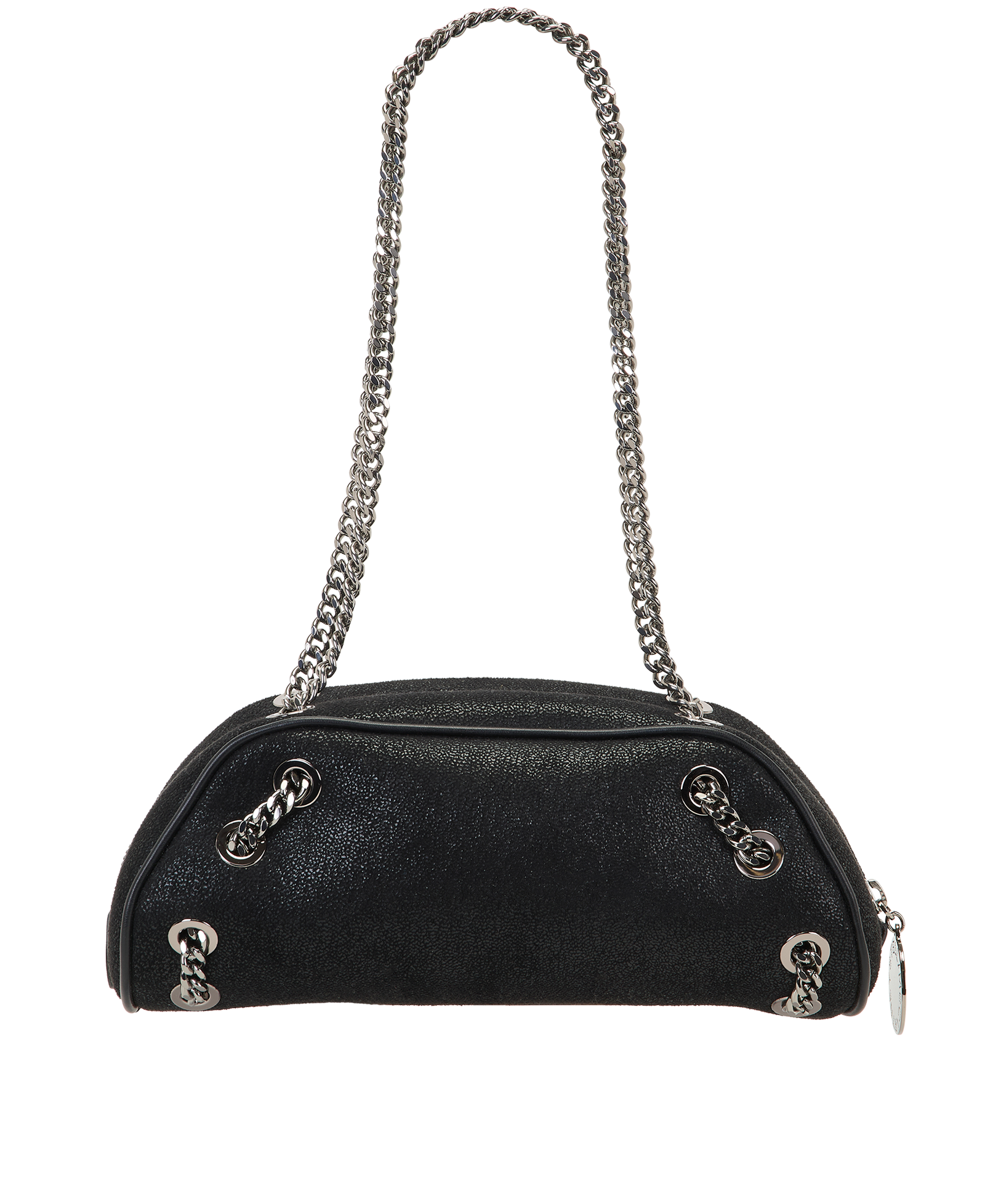 Falabella Bowling Shoulder Bag, &pound;475, Handbags, Black, Faux Leather, Back view